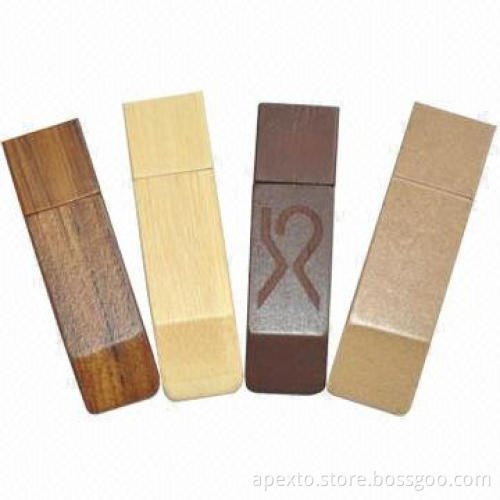 Wood USB Flash Drive, Supports Plug-and-play Function, OEM/ODM Orders Accepted